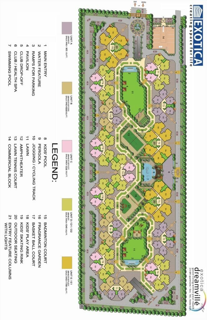 Site Plan of Exotica Dreamville